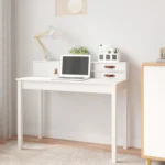 Wooden Desk - Solid Pine Wood - White - 110 x 50 x 93cm