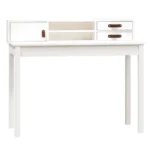 Wooden Desk - Solid Pine Wood - White - 110 x 50 x 93cm