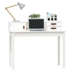 Wooden Desk - Solid Pine Wood - White - 110 x 50 x 93cm