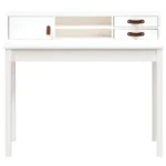 Wooden Desk - Solid Pine Wood - White - 110 x 50 x 93cm