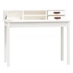 Wooden Desk - Solid Pine Wood - White - 110 x 50 x 93cm