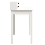 Wooden Desk - Solid Pine Wood - White - 110 x 50 x 93cm