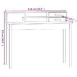 Wooden Desk - Solid Pine Wood - White - 110 x 50 x 93cm