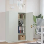 Steel Office Cabinet - Grey - 90 x 40 x 140cm