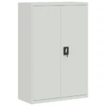 Steel Office Cabinet - Grey - 90 x 40 x 140cm