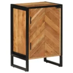 Bathroom Cabinet - Solid Acacia Wood And Iron - 40 x 30 x 60cm