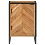 Bathroom Cabinet - Solid Acacia Wood And Iron - 40 x 30 x 60cm