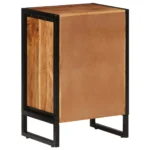 Bathroom Cabinet - Solid Acacia Wood And Iron - 40 x 30 x 60cm