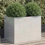 Garden Planter Stainless Steel - Silver - 62 x47 x 46cm