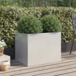 Garden Planter Stainless Steel - Silver - 62 x47 x 46cm