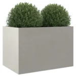 Garden Planter Stainless Steel - Silver - 62 x47 x 46cm