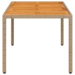 Garden Table Acacia Wood - Beige - 190 x 90 x 75cm