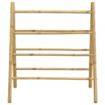 Bamboo Double Towel Ladder With 4 Rungs - 90 x 50 x 100cm