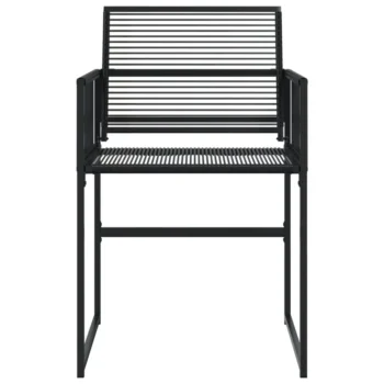 x4 Black Poly Rattan Garden Chairs - 50.5 x 51 x 81.5cm