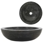 Modern Marble Sink - Black - 40 x 12cm