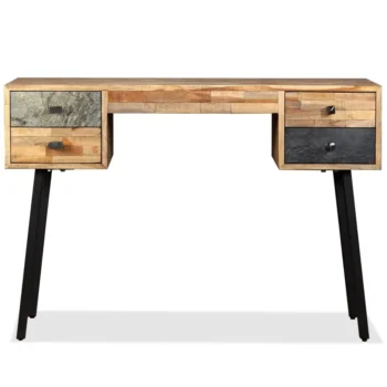 Vintage Style Writing Desk - Reclaimed Teak - 110 x 50 x 76cm