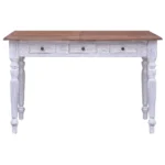 Solid Mahogany Desk - White - 117 x 57 x 75cm