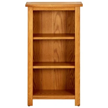 3 Tier Solid Oak Wood Bookcase - 45 x 22.5 x 82cm