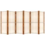 6 Panel Room Divider - Cream White - 420 x 180cm