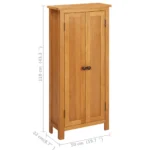 Storage Cabinet - Solid Oak Wood - 50 x 22 x 110 cm