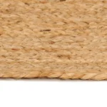 Round Hand-Braided Jute Rug - 180cm