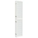 Folding 5 Panel Room Divider - Japanese Style - White - 200 x 170cm