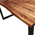 Dining Table With Live Edge - Solid Acacia Wood - 160 x 80 x 75cm