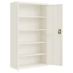 Steel File Cabinet With Lock - White - 105 x 40 x 180cm