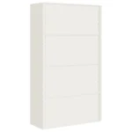 Steel File Cabinet With Lock - White - 105 x 40 x 180cm