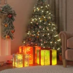 3 LED Christmas Boxes - 64 LEDs - Warm White