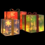 3 LED Christmas Boxes - 64 LEDs - Warm White