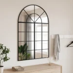 Wall Mirror Black - Arch Iron - 80 x 120cm