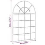 Wall Mirror Black - Arch Iron - 80 x 120cm