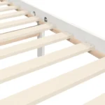 Stylish Bed Frame - White - Solid Pine Wood - 195.5 x 140.5 x 100cm