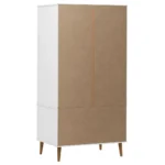 2 Door Scandinavian Bedroom Wardrobe - Solid Pine Wood - 90 x 55 x 175cm