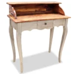 Antique Style Writing Desk - Solid Mahogany Wood - 80 x 40 x 92cm