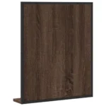 Bathroom Mirror with Shelf - Engineered Wood - Smoked Oak - 50 x 12 x 60cm