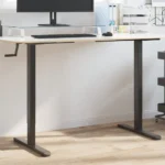 Manual Height Adjustable Standing Desk Frame With Hand Crank - Black - 135 x 60 x 70cm