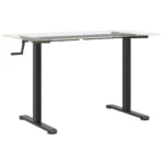 Manual Height Adjustable Standing Desk Frame With Hand Crank - Black - 135 x 60 x 70cm