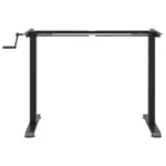 Manual Height Adjustable Standing Desk Frame With Hand Crank - Black - 135 x 60 x 70cm