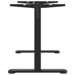 Manual Height Adjustable Standing Desk Frame With Hand Crank - Black - 135 x 60 x 70cm