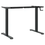 Manual Height Adjustable Standing Desk Frame With Hand Crank - Black - 135 x 60 x 70cm