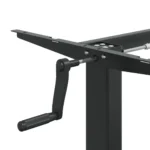 Manual Height Adjustable Standing Desk Frame With Hand Crank - Black - 135 x 60 x 70cm