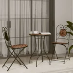 Mosaic Ceramic Bistro Table - Terracotta - 50 x 70cm