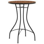 Mosaic Ceramic Bistro Table - Terracotta - 50 x 70cm