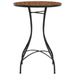 Mosaic Ceramic Bistro Table - Terracotta - 50 x 70cm