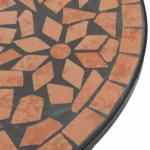 Mosaic Ceramic Bistro Table - Terracotta - 50 x 70cm