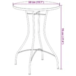 Mosaic Ceramic Bistro Table - Terracotta - 50 x 70cm