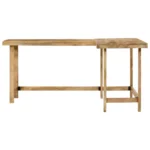 Rustic L-Shaped Desk - Solid Mango Wood - 165 x 110 x 75cm