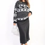 Oversized Christmas Jumpers - Red, Black Or White